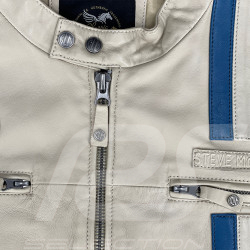 Veste Cuir Steve McQueen x 24h Le Mans Austin Écru 28075-E - Homme