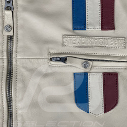 Steve McQueen Lederjacke x 24h Le Mans Austin Ecru 28075-E - Herren