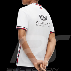 T-Shirt Cadillac F1 Team x Tommy Hilfiger Liseré Tricolore 2026 Blanc MN0MN00076YBR - Mixte