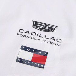 Cadillac T-Shirt F1 Team x Tommy Hilfiger mit Dreifarbigen Zierstreifen 2026 Weiß MN0MN00076YBR - Unisex