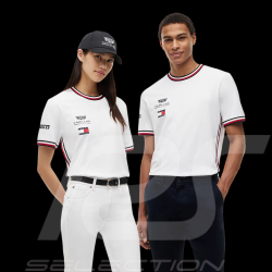 T-Shirt Cadillac F1 Team x Tommy Hilfiger Liseré Tricolore 2026 Blanc MN0MN00076YBR - Mixte