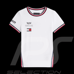 Cadillac T-Shirt F1 Team x Tommy Hilfiger 2026 mit Dreifarbigen Zierstreifen Weiß KS0KS00787YBR - Kinder