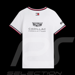 Cadillac T-Shirt F1 Team x Tommy Hilfiger 2026 mit Dreifarbigen Zierstreifen Weiß KS0KS00787YBR - Kinder