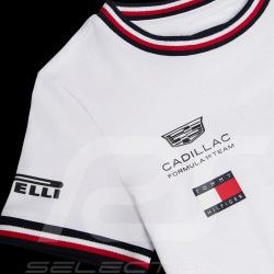Cadillac T-Shirt F1 Team x Tommy Hilfiger 2026 with Tricolor Trim White KS0KS00787YBR - Kid