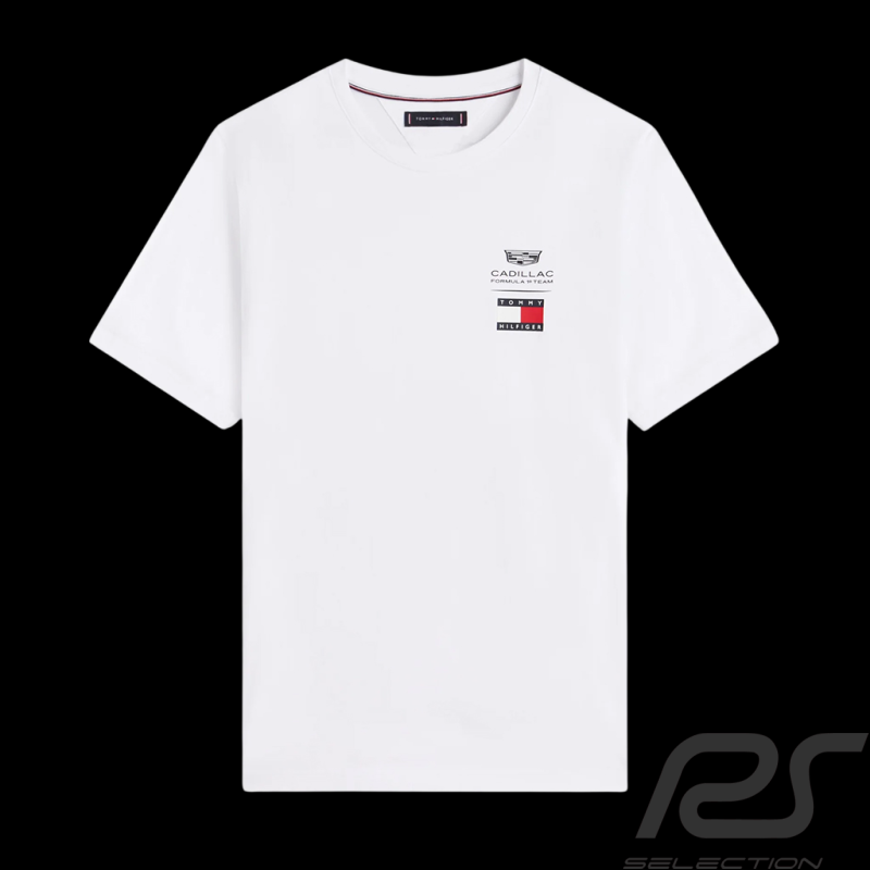 T-Shirt Cadillac F1 Team x Tommy Hilfiger Logos 2026 Blanc MN0MN00082YBR - Mixte