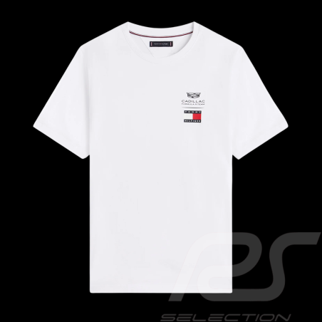 T-Shirt Cadillac F1 Team x Tommy Hilfiger Logos 2026 Blanc MN0MN00082YBR - Mixte