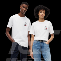 Cadillac T-Shirt F1 Team x Tommy Hilfiger Logos 2026 Weiß MN0MN00082YBR - Unisex