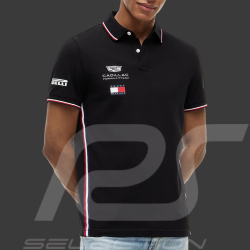 Polo Cadillac F1 Team x Tommy Hilfiger Liseré Tricolore 2026 Noir MN0MN00072BDS - Mixte