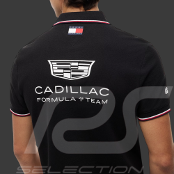 Cadillac Poloshirt F1 Team x Tommy Hilfiger 2026 mit Dreifarbigen Zierstreifen Schwarz MN0MN00072BDS - Unisex