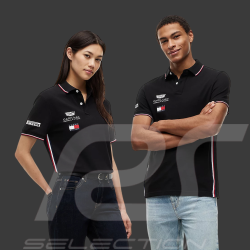 Cadillac Poloshirt F1 Team x Tommy Hilfiger 2026 mit Dreifarbigen Zierstreifen Schwarz MN0MN00072BDS - Unisex