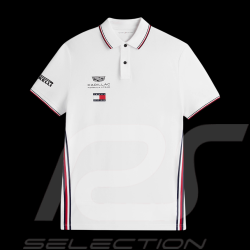 Cadillac Polo Shirt F1 Team x Tommy Hilfiger with Tricolor Trim 2026 White MN0MN00072YBR - Unisex