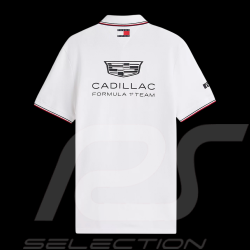 Cadillac Polo Shirt F1 Team x Tommy Hilfiger with Tricolor Trim 2026 White MN0MN00072YBR - Unisex