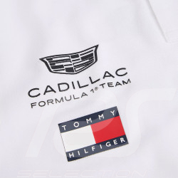 Polo Cadillac F1 Team x Tommy Hilfiger Liseré Tricolore 2026 Blanc MN0MN00072YBR - Mixte