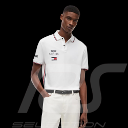 Cadillac Polo Shirt F1 Team x Tommy Hilfiger with Tricolor Trim 2026 White MN0MN00072YBR - Unisex