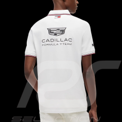 Cadillac Poloshirt F1 Team x Tommy Hilfiger mit Dreifarbigen Zierstreifen 2026 Weiß MN0MN00072YBR - Unisex