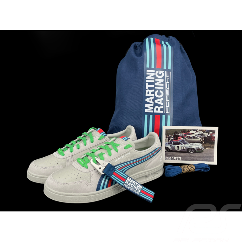 Chaussure Porsche Martini Racing Puma Gris + Sac + Porte-clés Edition Limitée WAP101T0MR - mixte