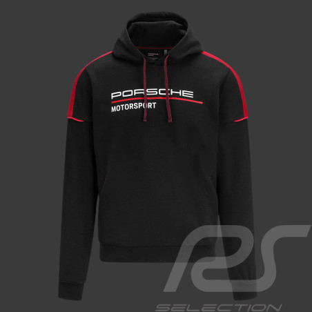 Porsche Kapuzenpullover Motorsport 4 Collection hoodie schwarz / rot WAP124NFMS - Herren