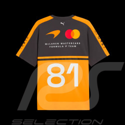 T-shirt McLaren F1 Team n° 81 Oscar Piastri 2026 Puma Orange Papaye / Phantom 713954-01 - mixte