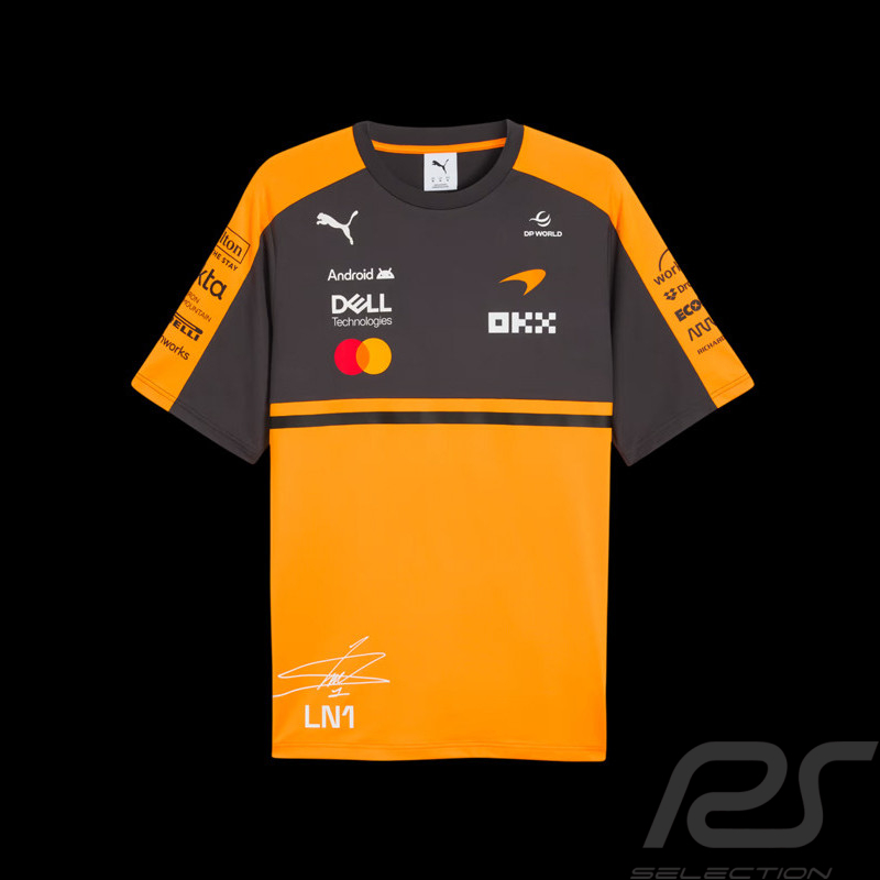 McLaren T-shirt F1 Team n° 1 Landos Norris 2026 Puma Orange Papaya / Phantom 713953-01 - unisex