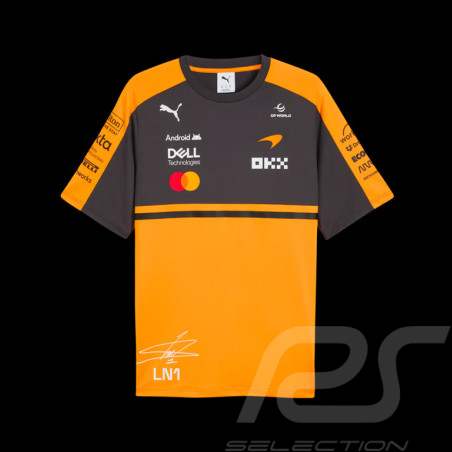 T-shirt McLaren F1 Team n° 1 Landos Norris 2026 Puma Orange Papaye / Phantom 713953-01 - mixte