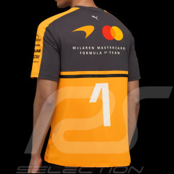 T-shirt McLaren F1 Team n° 1 Landos Norris 2026 Puma Orange Papaye / Phantom 713953-01 - mixte