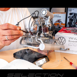 Moteur Volkswagen Coccinelle / T1 4 Cylindres en Kit 2 en 1 avec son et lumière 1/4 Anglais Allemand