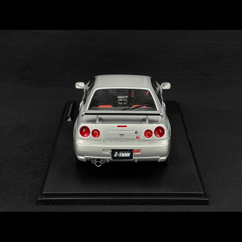 Nissan Skyline GT-R R34 Z Tune 1999 Silver 1/18 Solido S1804312