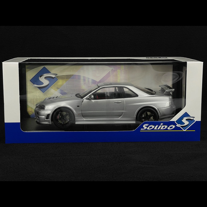 Nissan Skyline GT-R R34 Z Tune 1999 Silver 1/18 Solido S1804312