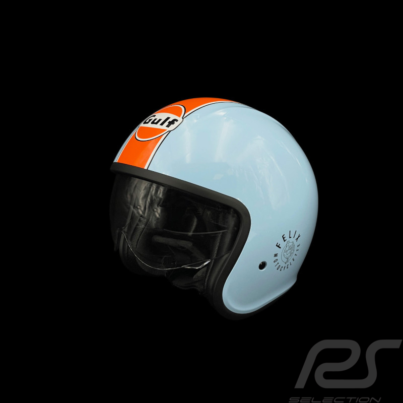 Casque Gulf avec Visière Intégrée Bleu Clair / Orange Felix ST580