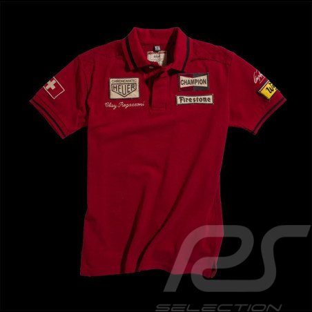 Polo Clay Regazzoni n° 4 Monza 1970 Rouge Warson 13010 - Homme