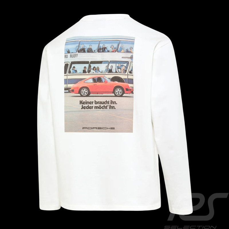 Porsche Pullover mit langen Ärmeln Weiß WAP816TFWR - unisex
