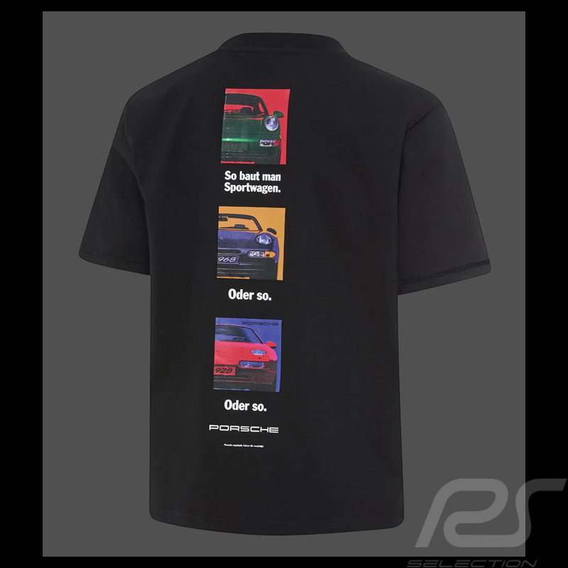 Porsche T-Shirt Retro Schwarz WAP813TFWR - unisex