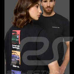 T-shirt Porsche Rétro Noir WAP813TFWR - mixte
