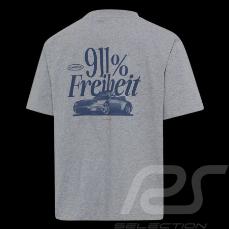 T-shirt Porsche Rétro Gris WAP811TFWR - mixte