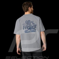 T-shirt Porsche Rétro Gris WAP811TFWR - mixte