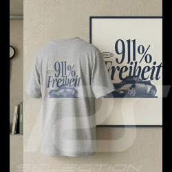 T-shirt Porsche Rétro Gris WAP811TFWR - mixte