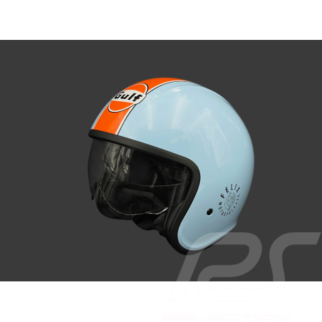 Gulf Helm mit Integriertem Visier Hellblau / Orange Felix ST580