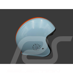 Gulf Helmet with Integrated Visor Light Blue / Orange Felix ST580