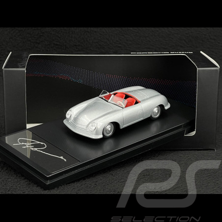 Porsche 356 Nr. 1 Roadster 1948 avec Signature Gravée Ferry Porsche Gris Argent 1/43 Welly MAP01935625