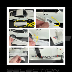 Porsche 911 Carrera RS Type 964 Jantes Cup avec Autocollants 1992 Noir 1/12 KK Scale KKDC120243C