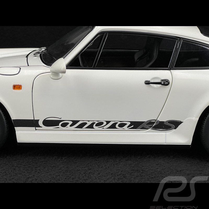 2er-Set Aufkleber Porsche Carrera RS Typ 964 1992 Schwarz / Silber 1/12 KK Scale