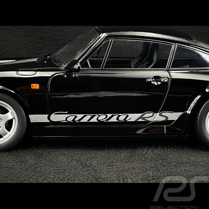 Lot de 2 Stickers Autocollants Porsche Carrera RS Type 964 1992 Gris / Argenté 1/12 KK Scale