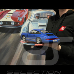 Porsche 911 Carrera RS Typ 964 Cup Felgen mit Aufklebern 1992 Blau 1/12 KK Scale KKDC120244C