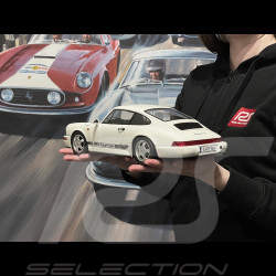 Porsche 911 Carrera RS Typ 964 Cup Felgen mit Aufklebern 1992 Weiß 1/12 KK Scale KKDC120241C