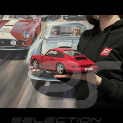Porsche 911 Carrera RS Typ 964 Cup Felgen mit Aufklebern 1992 Rot 1/12 KK Scale KKDC120242C