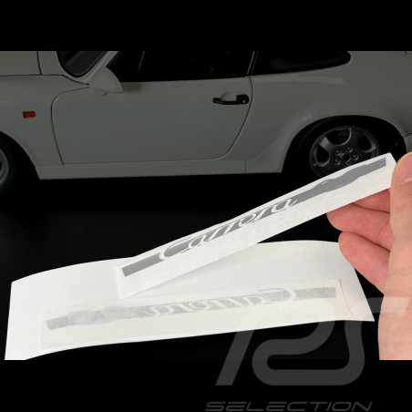 Porsche Aufkleber Carrera RS Grau / Silber - 2er-Set