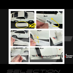 Autocollants Porsche Carrera RS Gris / Argenté - Lot de 2