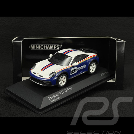 Porsche 911 Dakar Type 992 n° 953 Roughroads 2022 Gentian Blue / White 1/43 Minichamps 410062075