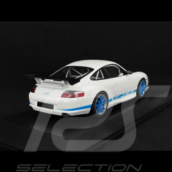 Porsche 911 GT3 RS Type 996 2002 Blanc / Bandes Bleues 1/18 Minichamps 155062021