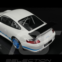 Porsche 911 GT3 RS Typ 996 2002 Weiß / Blaue Streifen 1/18 Minichamps 155062021